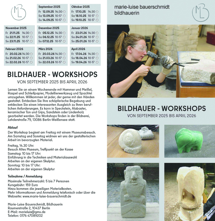Bildhauerkurse 2025-2026